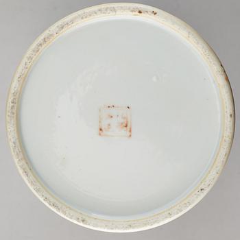 Two Chinese famille rose hat stands, 20th century.