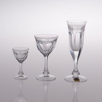 A 23 piece Moser "Lady Hamilton" glassware set from the 1980s and 1990s, Czechoslovakia and  Czech Republic.