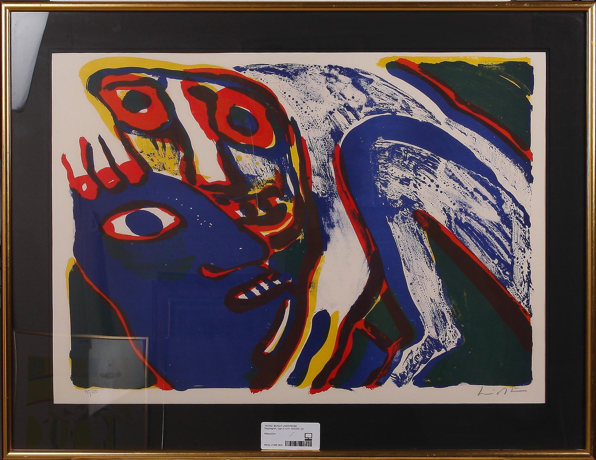 BENGT LINDSTRÖM, färglitografi, sign o numr 145/250.