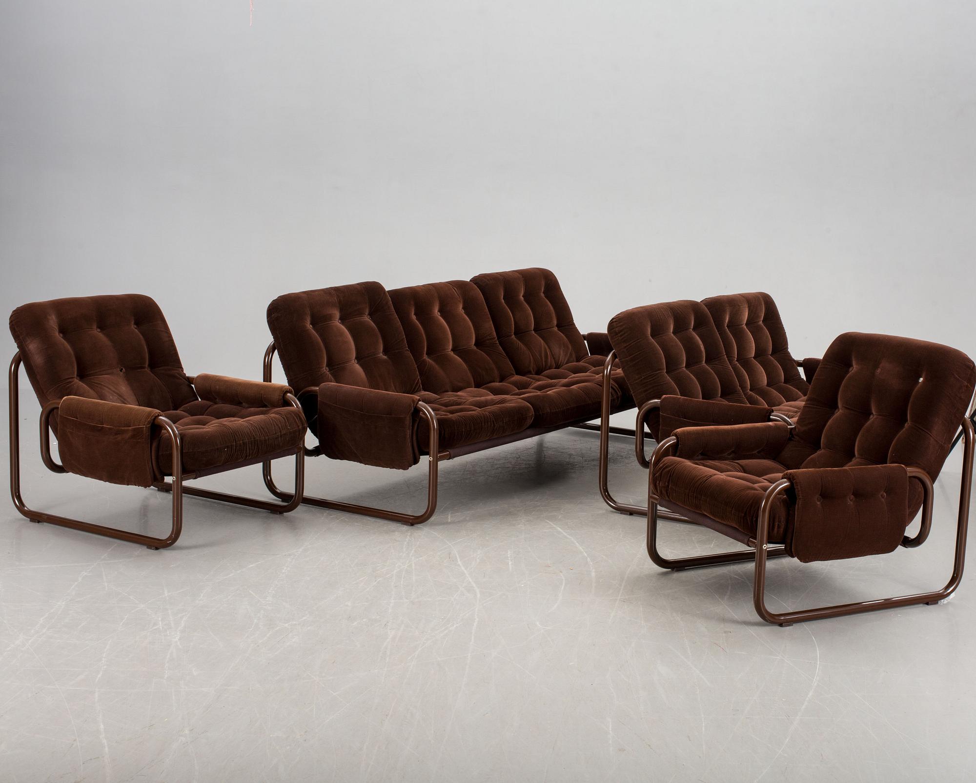 SOFFGRUPP, 4 delar, troligen IKEA 1970-tal.