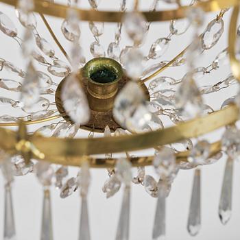 Ljuskrona, för fem ljus, Sverige, 1700-talets slut, Sengustaviansk.