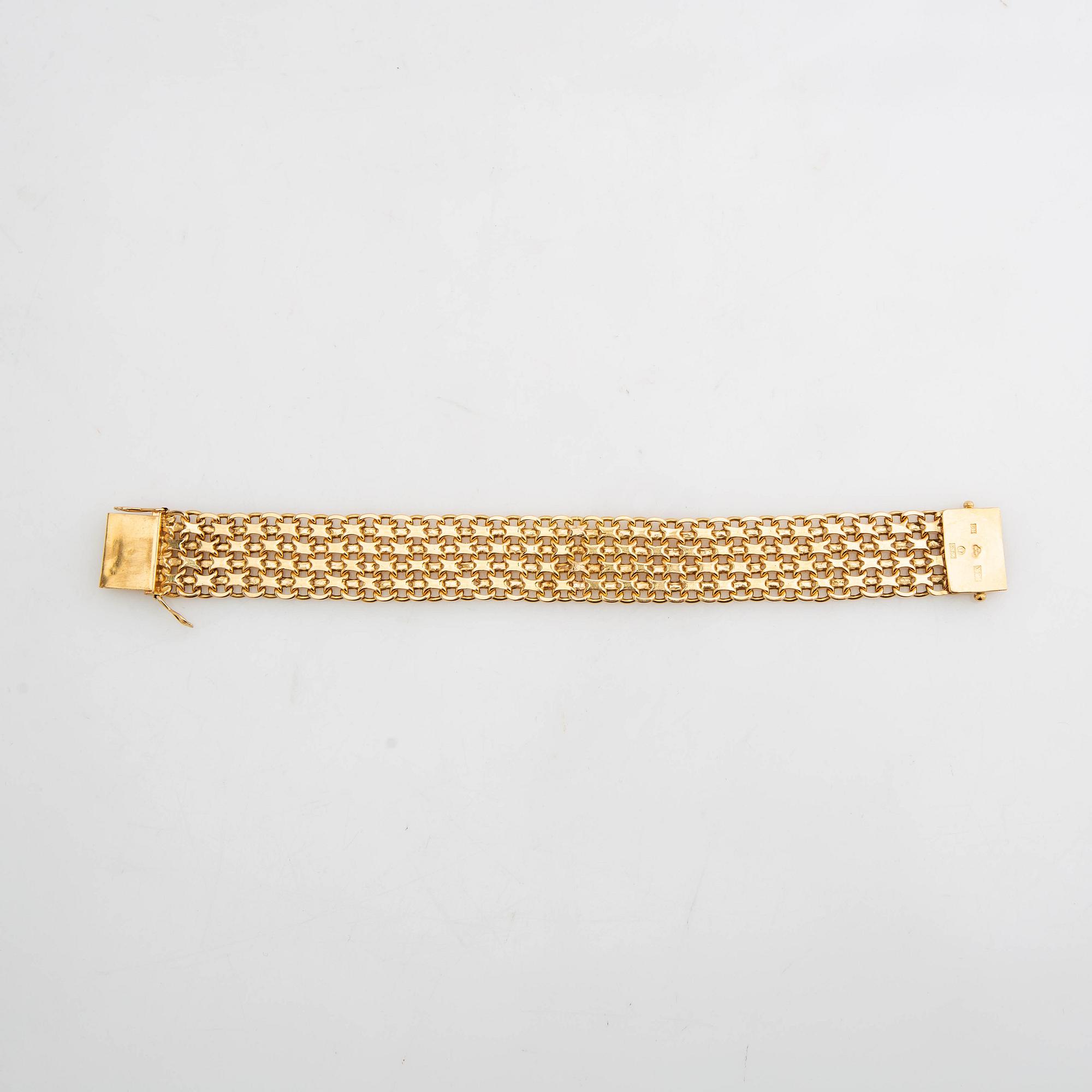 Armband  X-länk 18K guld Mary Kvoch Stockholm 1958.