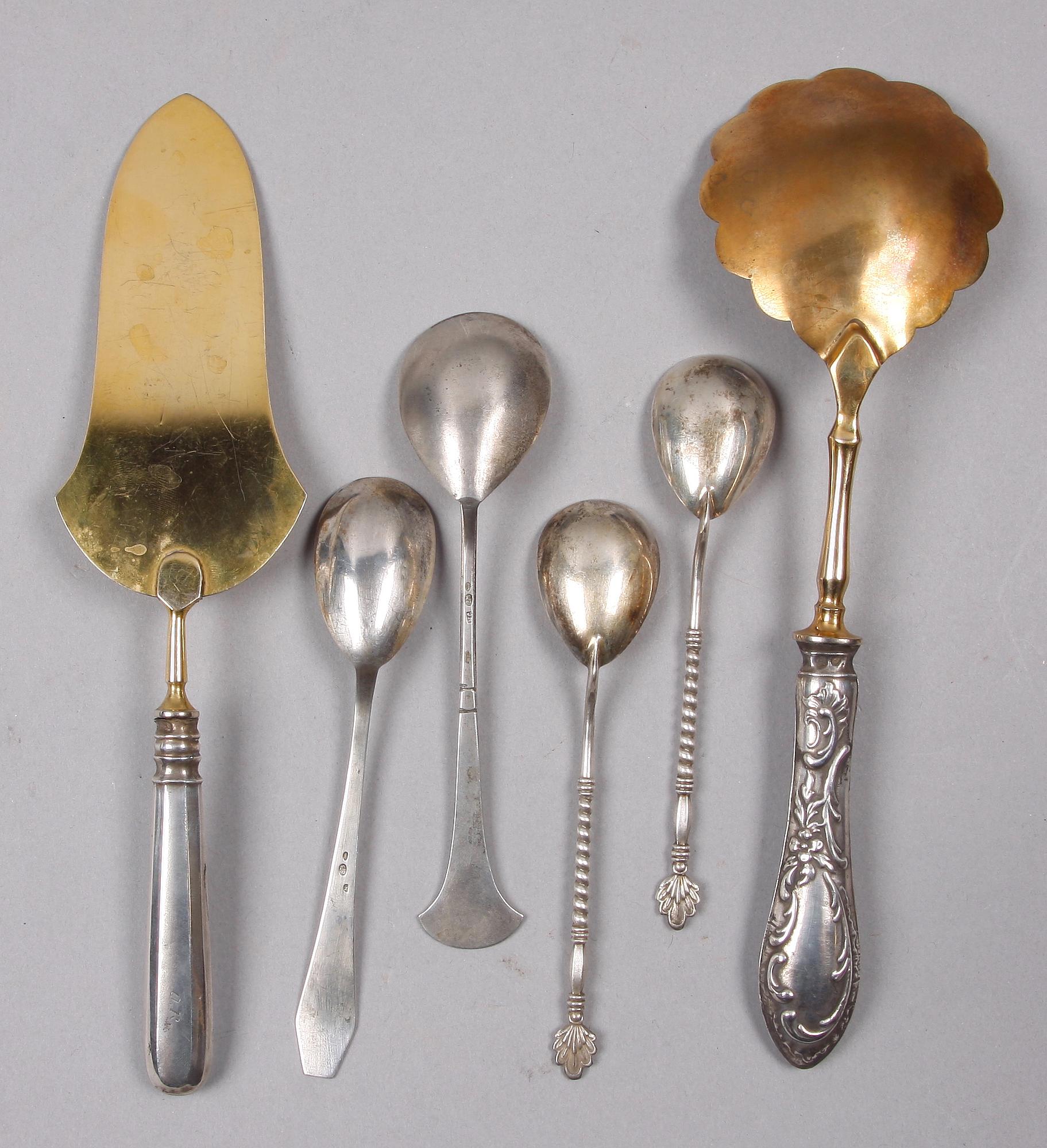 PARTI BESTICK, 6 delar, silver. Ryssland och Estland. 1800/1900-tal.