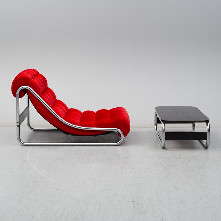 GILLIS LUNDGREN, fåtölj samt bord, "Impala", IKEA.