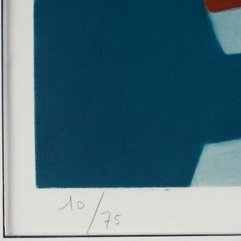 Serge Poliakoff, 'Composition bleue et rouge'.