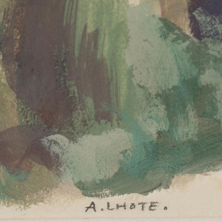 ANDRÉ LHOTE, gouache, signerad A. Lhote.