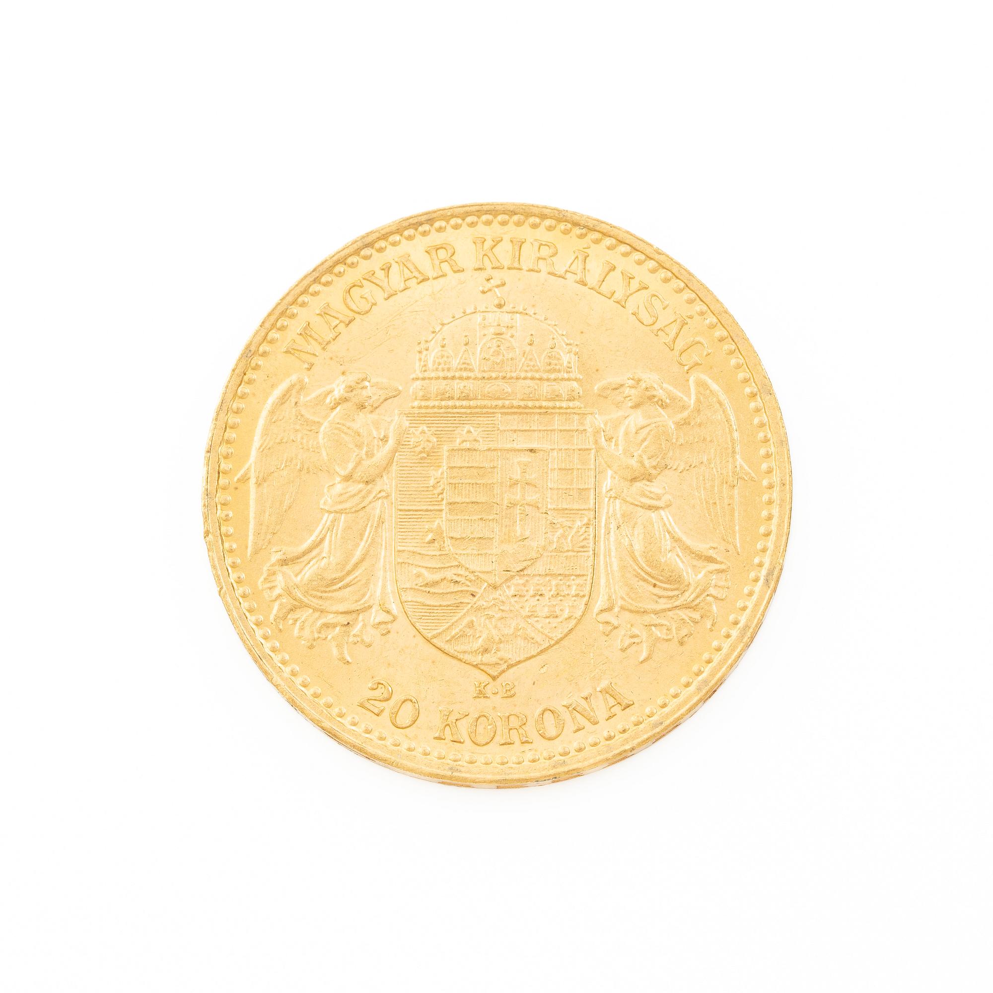 Gold coin, Hungary, 20 Korona, 1898.