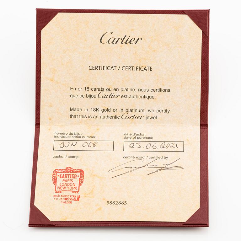 Cartier, armring "Love", 18K vitguld med briljantslipade diamanter.