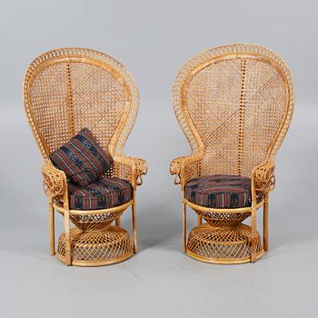 KORGSTOLAR, ett par, 1900-talets andra hälft.