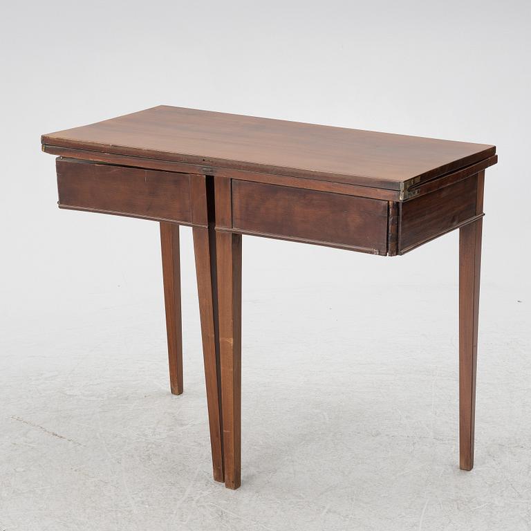 Game table, late Gustavian style, around 1900.