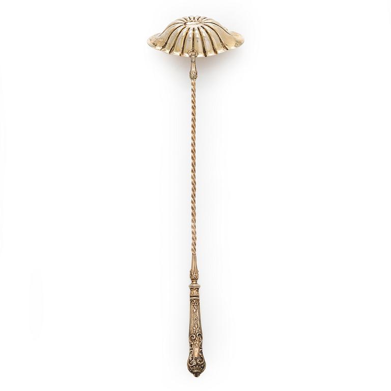 A gilded silver ladle, Paris, France after 1838, likely 19th century.