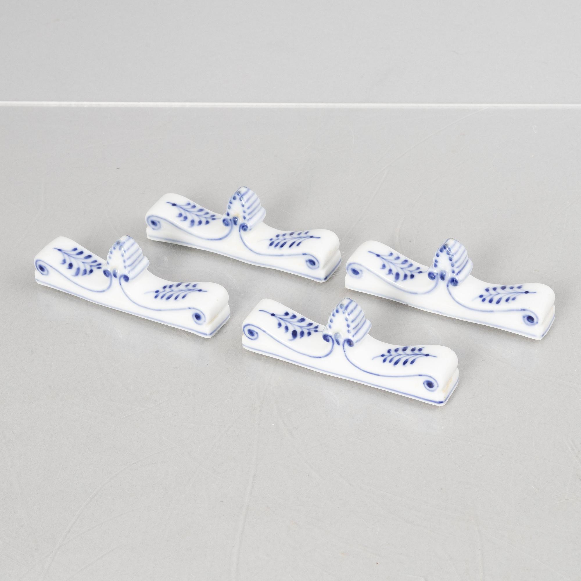 Service pieces, 18 pcs, porcelain, "Blue Fluted", Royal Copenhagen, Denmark.
