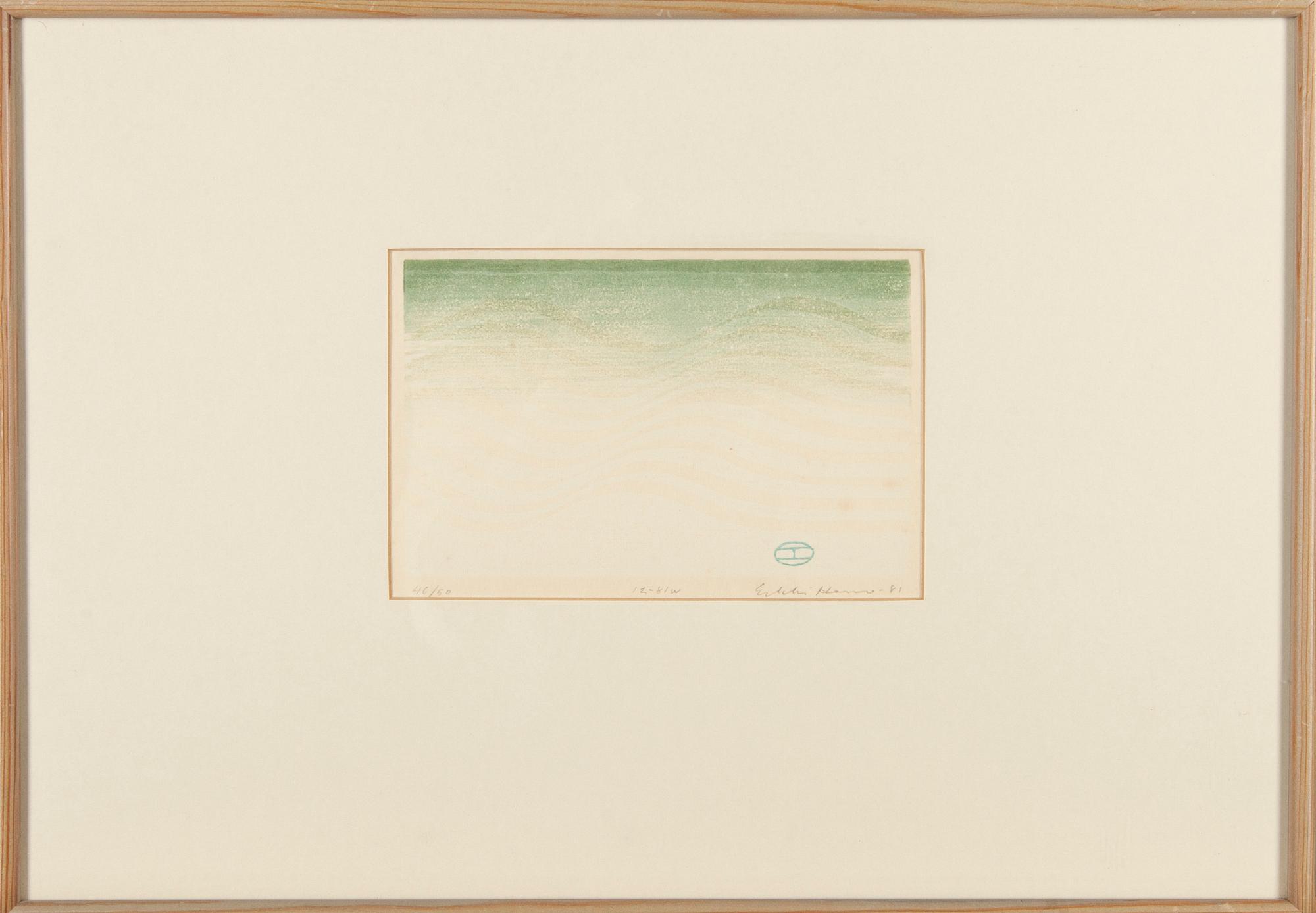 ERKKI HERVO, träsnitt, signerat, daterat -81 och numrerat 46/50.