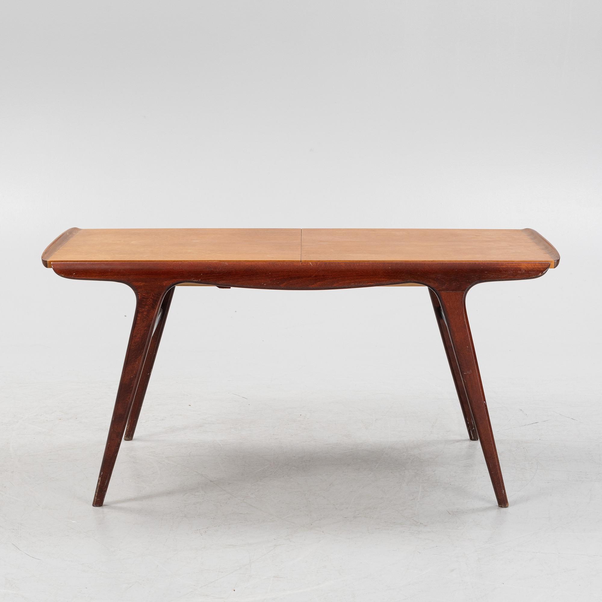 A teak veneered 'Expandette' coffee table, AB S Ljungqvists Möbelfabrik, Habo, 1950's.