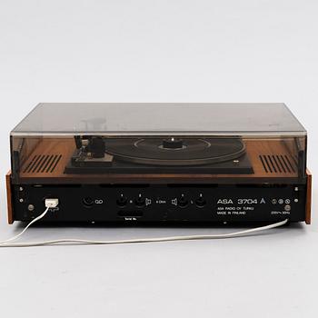 ASA 3704 HiFi Studiogram, Stereovahvistin, ULA-radio ja levysoitin, Turku 1970-luku.