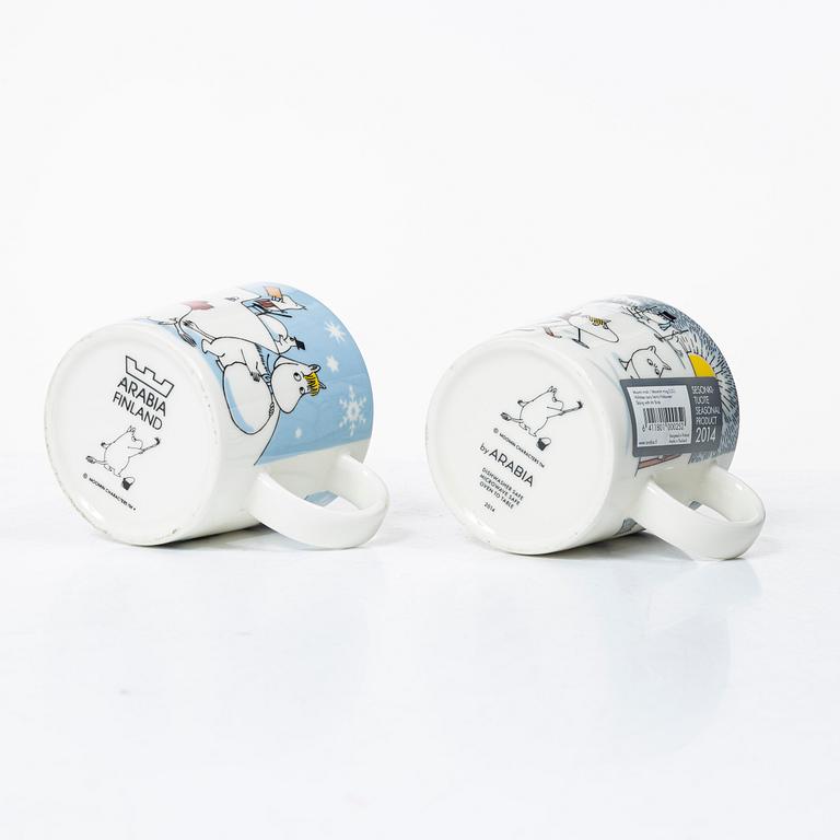 Arabia, ten Moomin mugs, Finland, 2002-2013.
