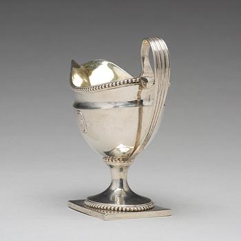 A Swedish 18th century parcel-gilt silver cream-jug, mark of Petter Eneroth, Stockholm 1793.