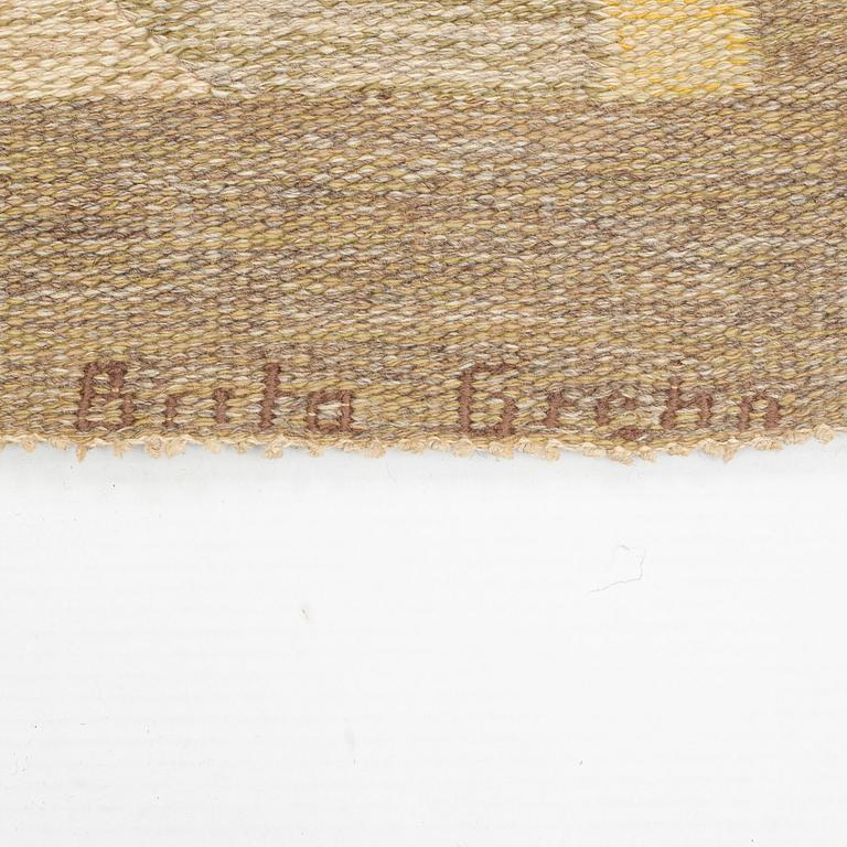 Brita Grahn, a carpet, "Pärlbandet", flat weave, ca 235 x 164 cm, signed HV Brita Grahn.