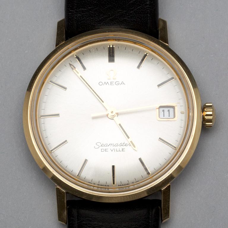 ARMBANDSUR, guld på stål, Omega Seamaster De Ville.