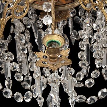 Ljuskrona, oscariansk, omkring 1900.