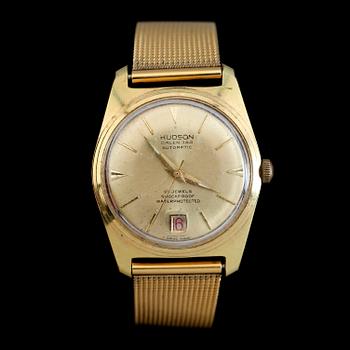 ARMBANDSUR, guld på stål, Hudson Calendar Automatic.