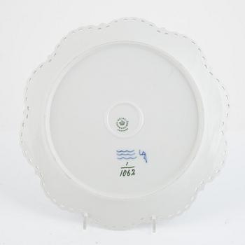 Plates, 3 pcs, porcelain, "Musselmalet", full lace, Royal Copenhagen, Denmark.