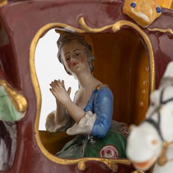 A porcelain figurine group, "Naples like mark", first half of the 20th Century.