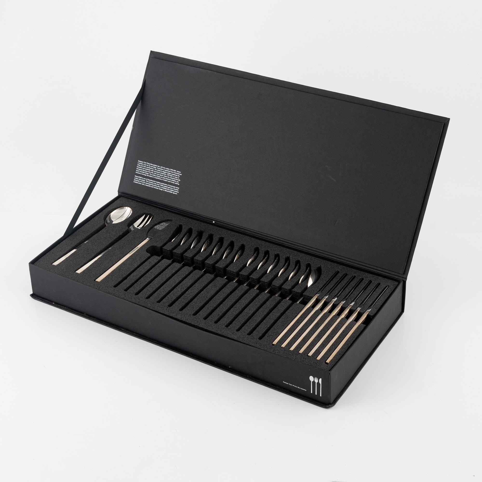 Prins Carl Philip Bernadotte, a 24-piece silver cutlery service 'CPB 2091', MEMA GAB, Eskilstuna, 2009.