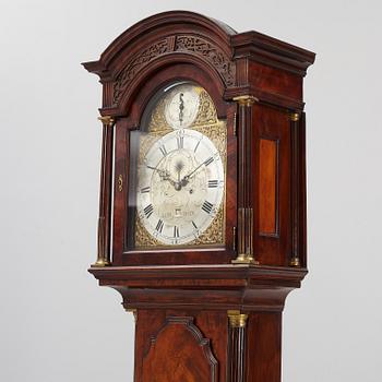 A Georgian longcase clock, around 1800, the dial signed Francis Jersey.