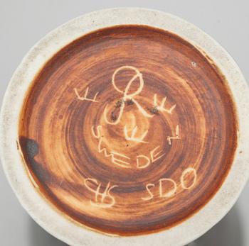 VASER samt SKÅLAR, 6 delar, stengods, Carl Harry Stålhane, Rörstrand, 1900-talets andra hälft.