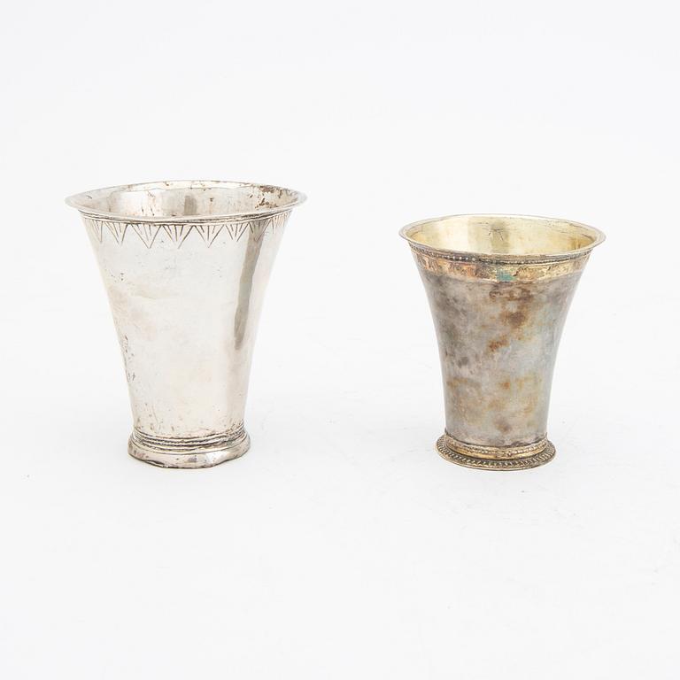 Pokaler 4 st silver Sverige 17/1800-tal.