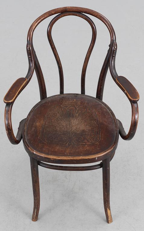 KARMSTOL, etikettmärkt Kohn, tidigt 1900-tal.