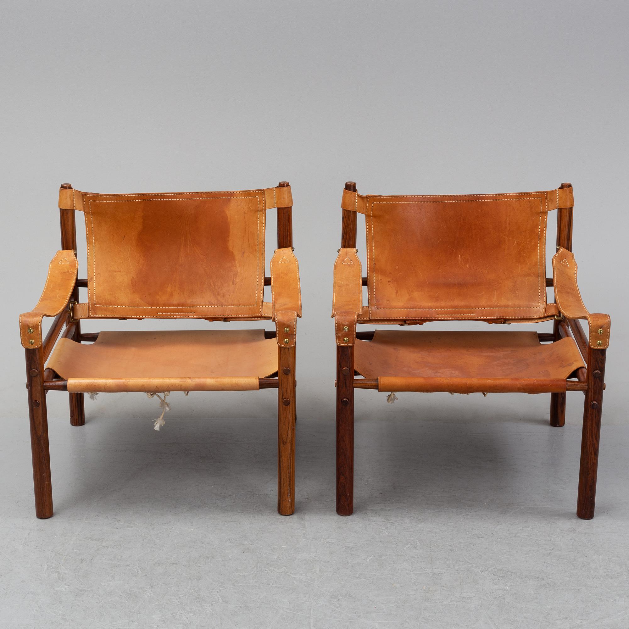 Arne Norell, fåtöljer ett par, "Sirocco", 1960-talets mitt. Modellen formgiven 1964.