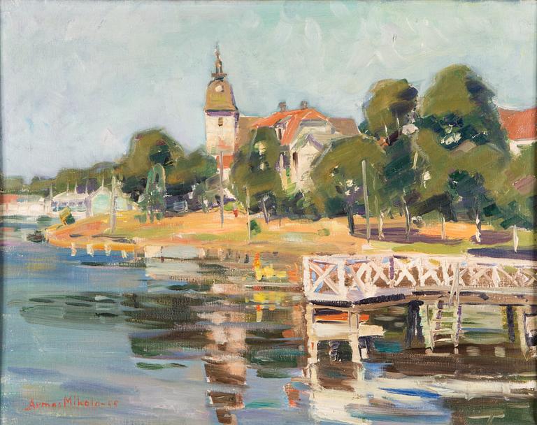 Armas Mikola, olja på duk, signerad och daterad -55.