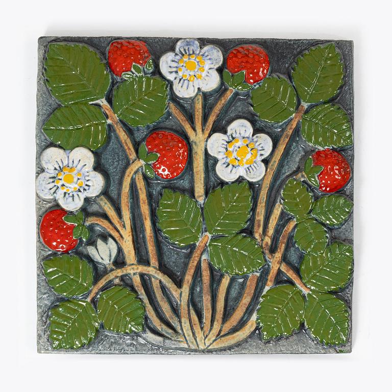 Lisa Larson, three stoneware wall reliefs and a mirror, Gustavsberg.