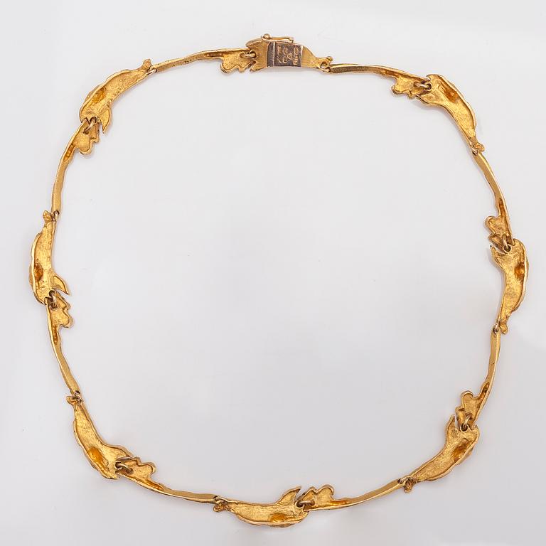 BJÖRN WECKSTRÖM. A 14K gold collier, 'Orchid Psychedelic'. Lapponia 1968.
