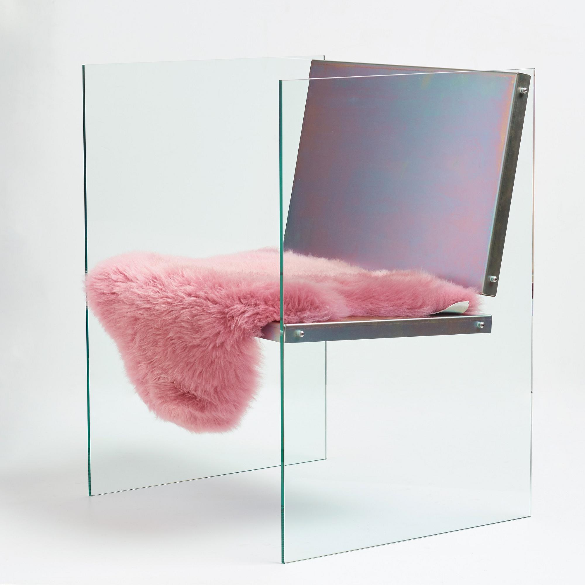 Fredrik Paulsen, a "Glass and steel chair", edition EA I/I, Studio Fredrik Paulsen 2017.