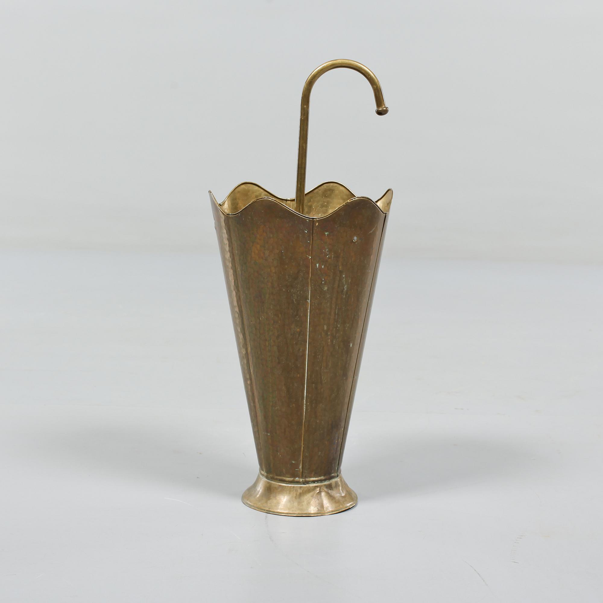 PARAPLYSTÄLL, mässing, 1900-talets mitt.