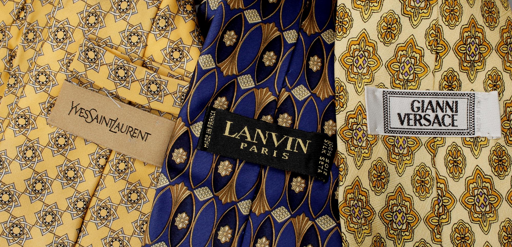 SLIPSAR, 3 st, Yves Saint Laurent, Lanvin och Gianni Versace.