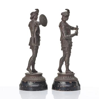 BORDSFIGURER, ett par, 1800-talets slut.