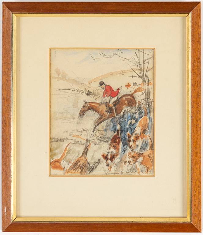 HENRY JAMES HALEY, akvareller, 3 st, signerade.