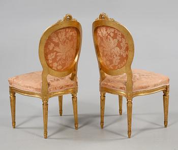 STOLAR, ett par, gustaviansk stil, tidigt 1900-tal.