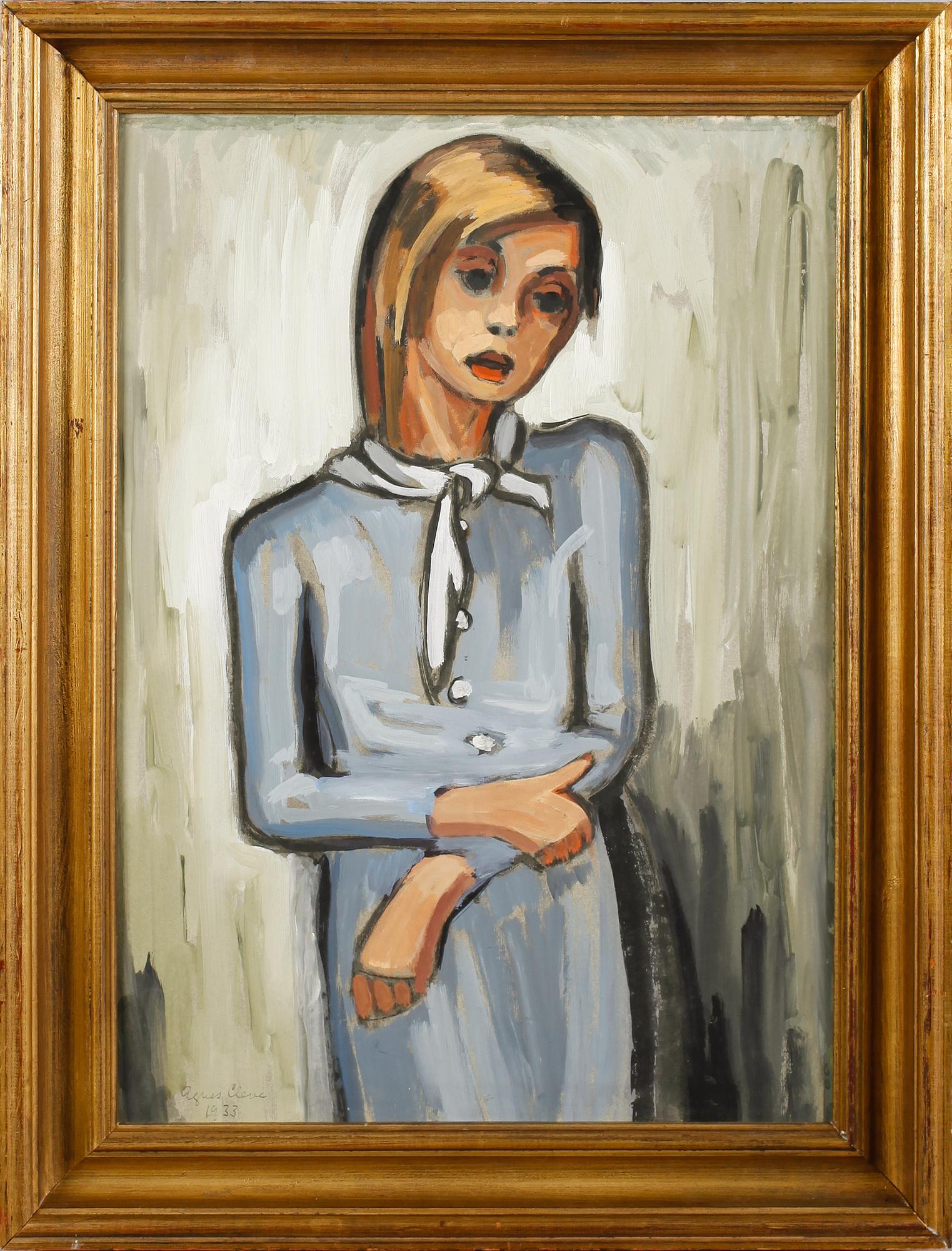 AGNES CLEVE, olja på pannå, signerad och daterad 1933.
