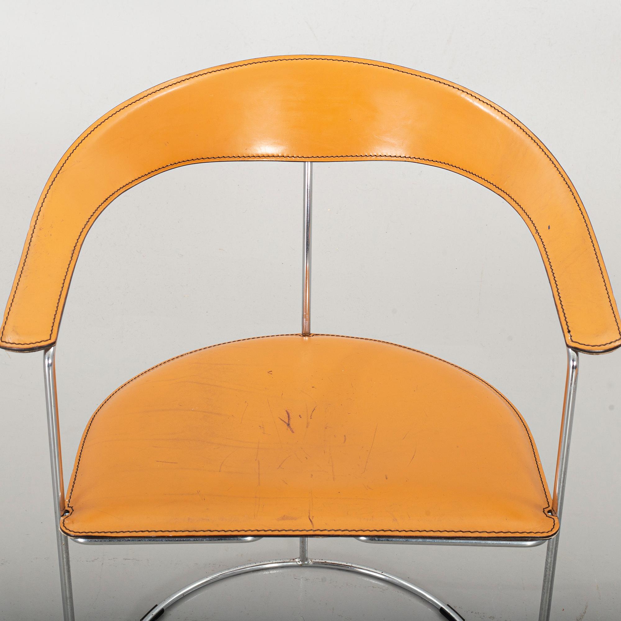 A SET OF SIX ARMCHAIRS BY ARRBEN ITALY.