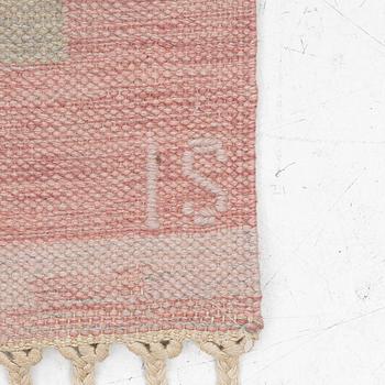 Ingegerd Silow, a flatwoven 'Yngsjö' rug, signed IS, c. 232 x 170 cm.