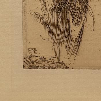 ANDERS ZORN, etching, 1912, III state of III, signed in pencil.