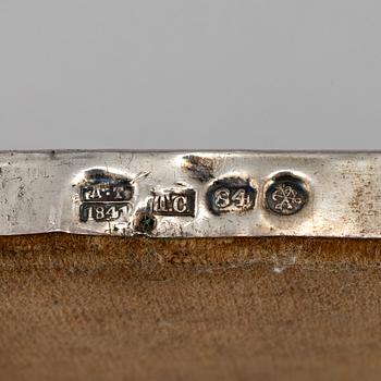 A Russian 19th century parcel-gilt silver icon, possibly Dimitry Ilyich Tverskoy, St. Petersburg 1841.