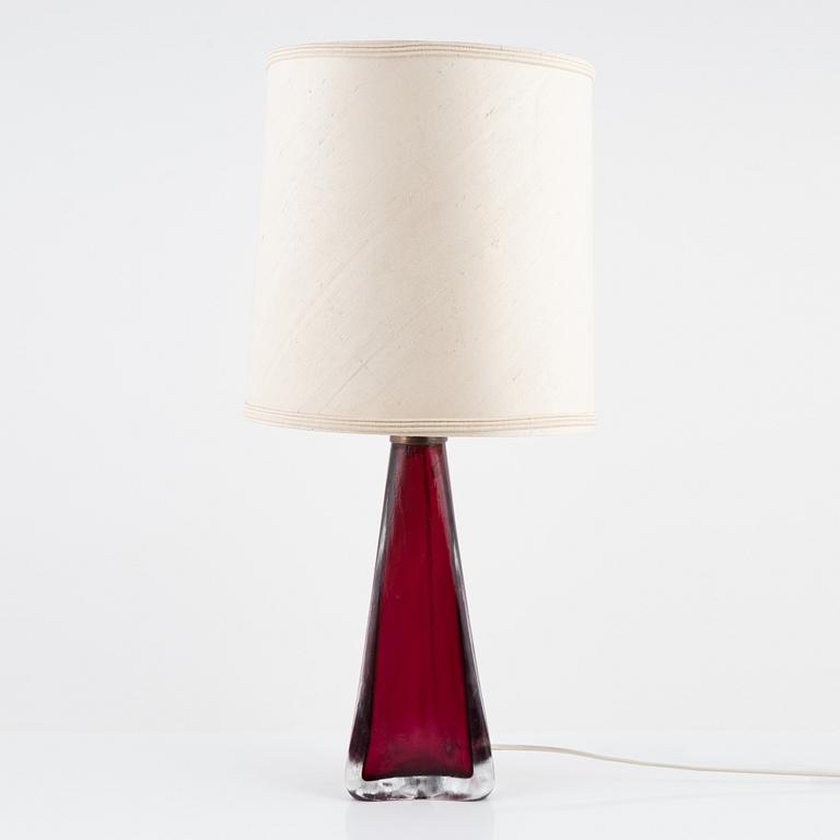 Carl Fagerlund, bordslampa, glas, Orrefors, 1960-tal.