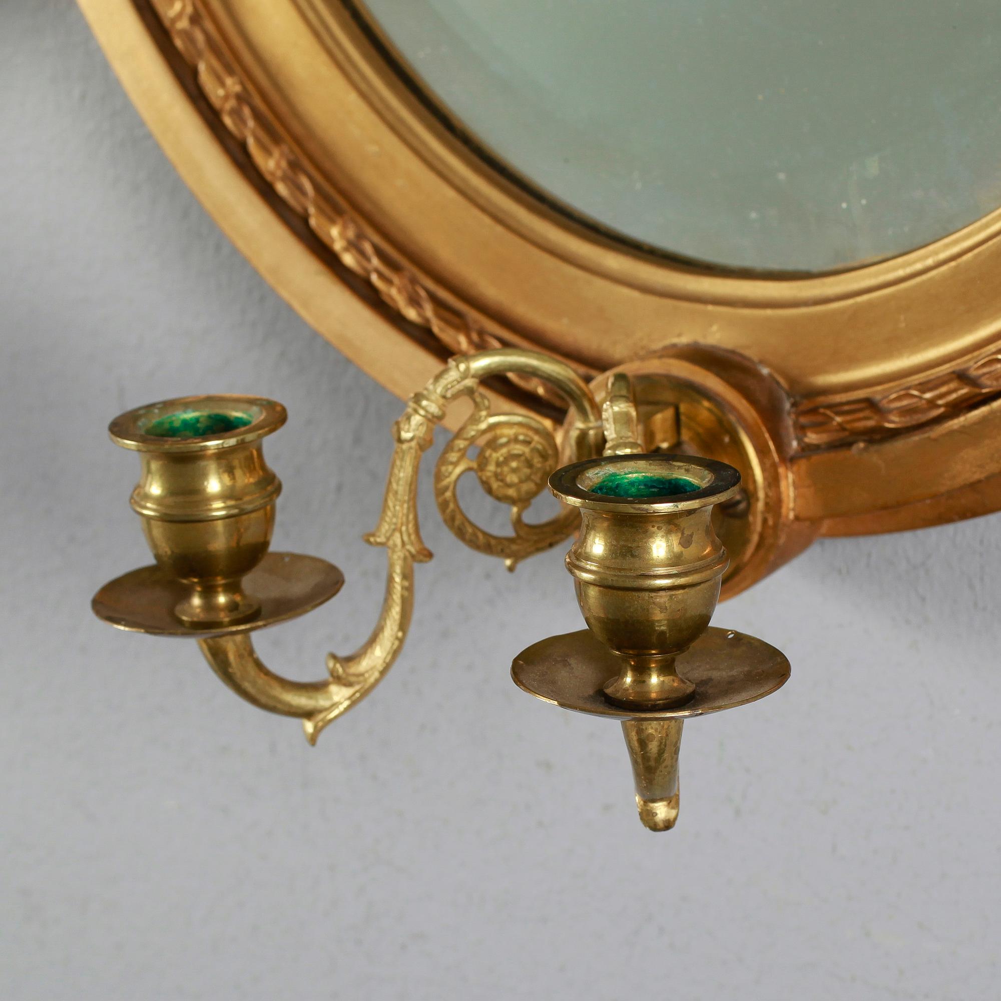 SPEGELLAMPETTER, 1 par, gustaviansk stil, omkring år 1900.