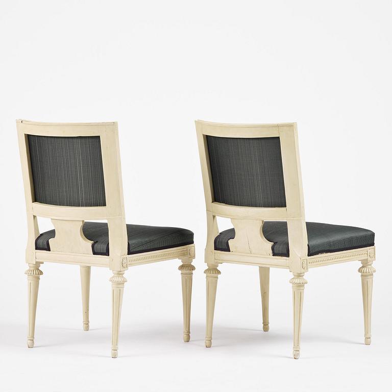 A set of eight (6+2) klismos-chairs attributed to C. J. Wadström (master 1788-1816).
